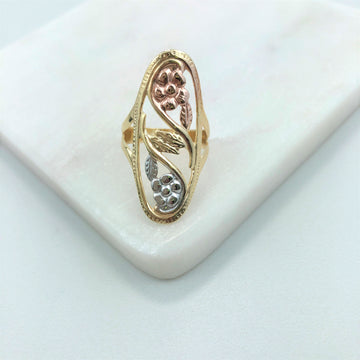 18K Gold Layered Oro Laminado Ring Freeform Style
